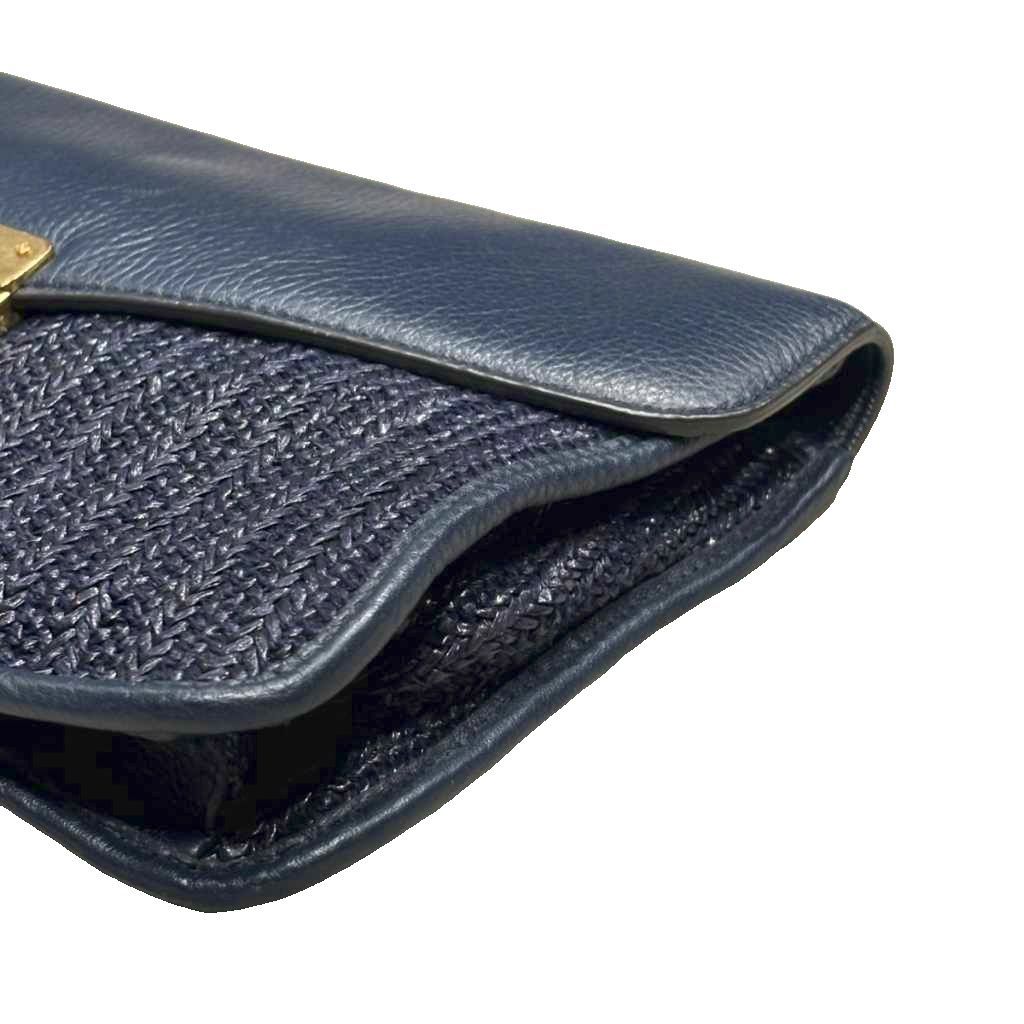 マークジェイコブス MARC JACOBS クラッチバッグ ターンロック開閉 紺