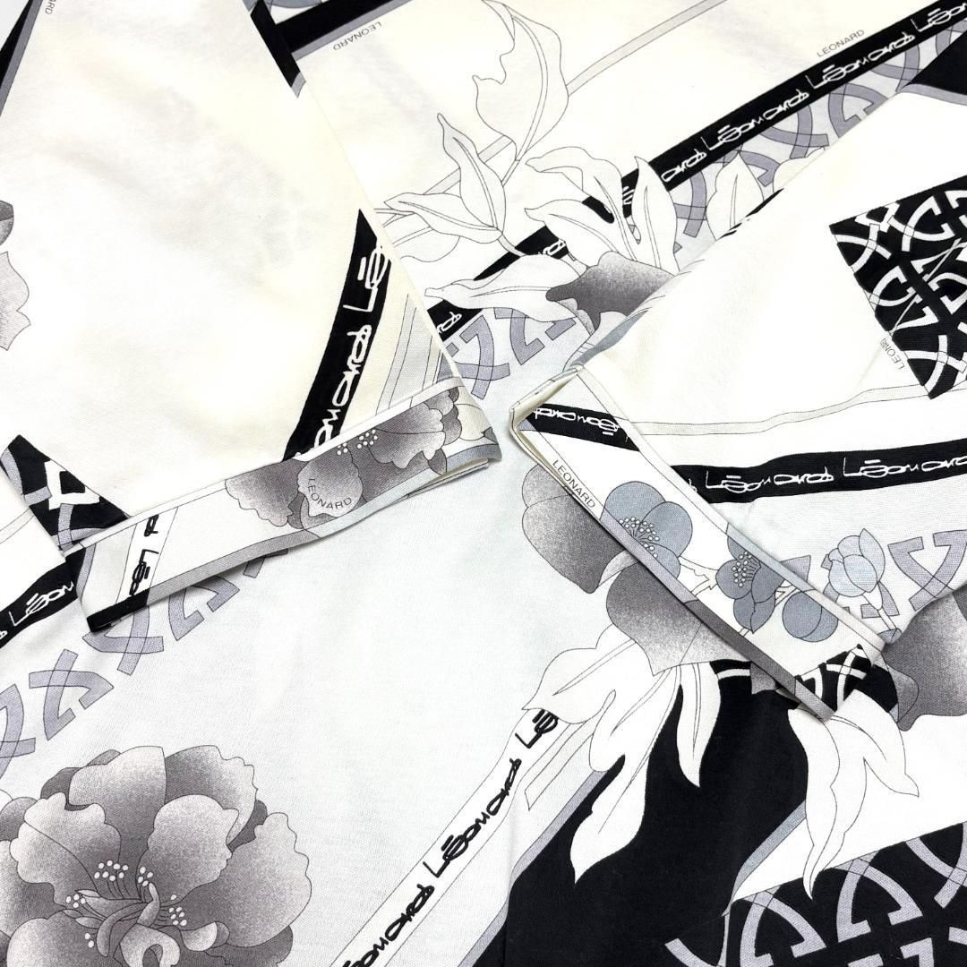 極美品】 LEONARD SPORT 五分袖トップス 44 白×黒 花柄 刺繍 - メルカリ