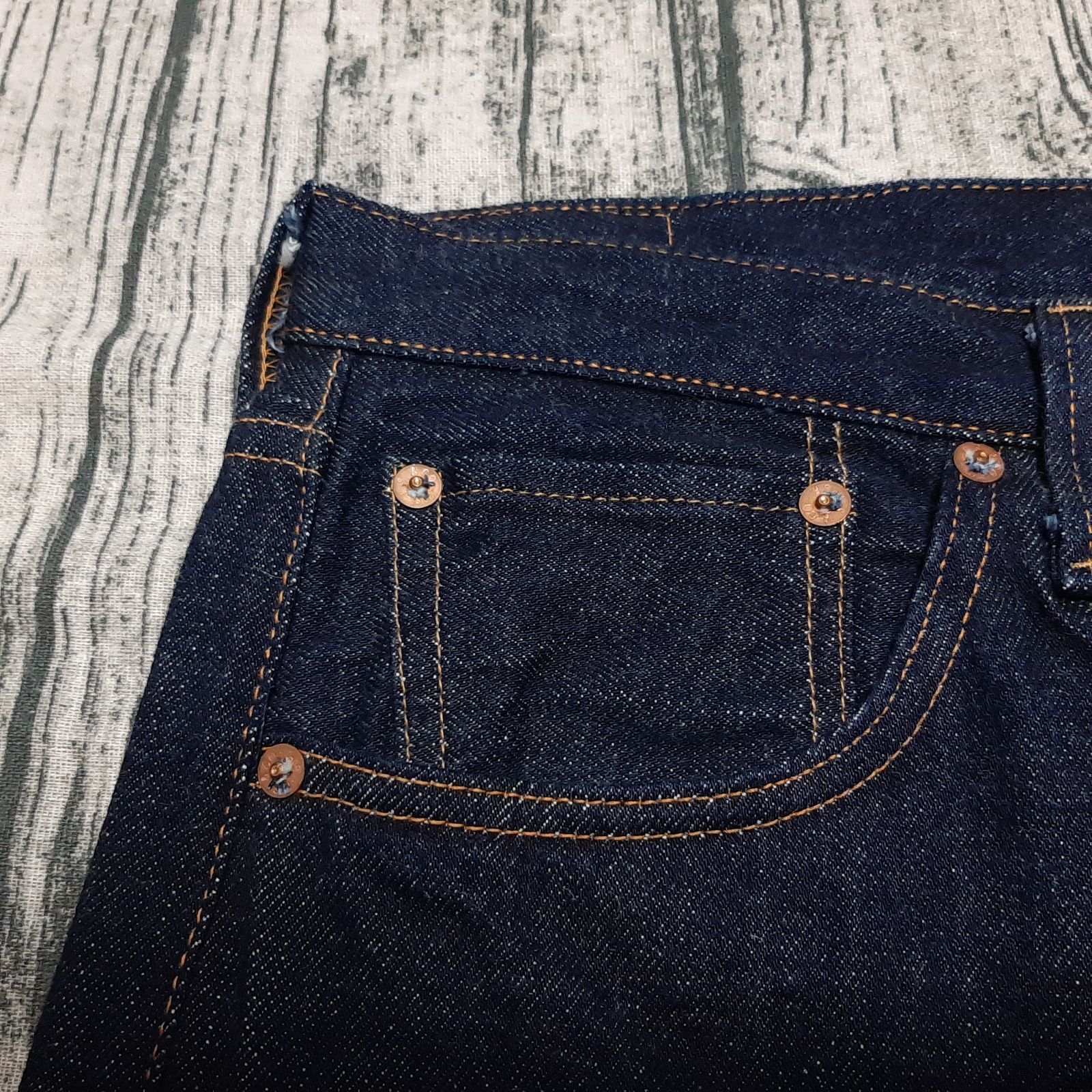 W36表記】旧LVC LEVI'S 501XX 1947 レザーパッチ 濃紺美品 日本製 MADE