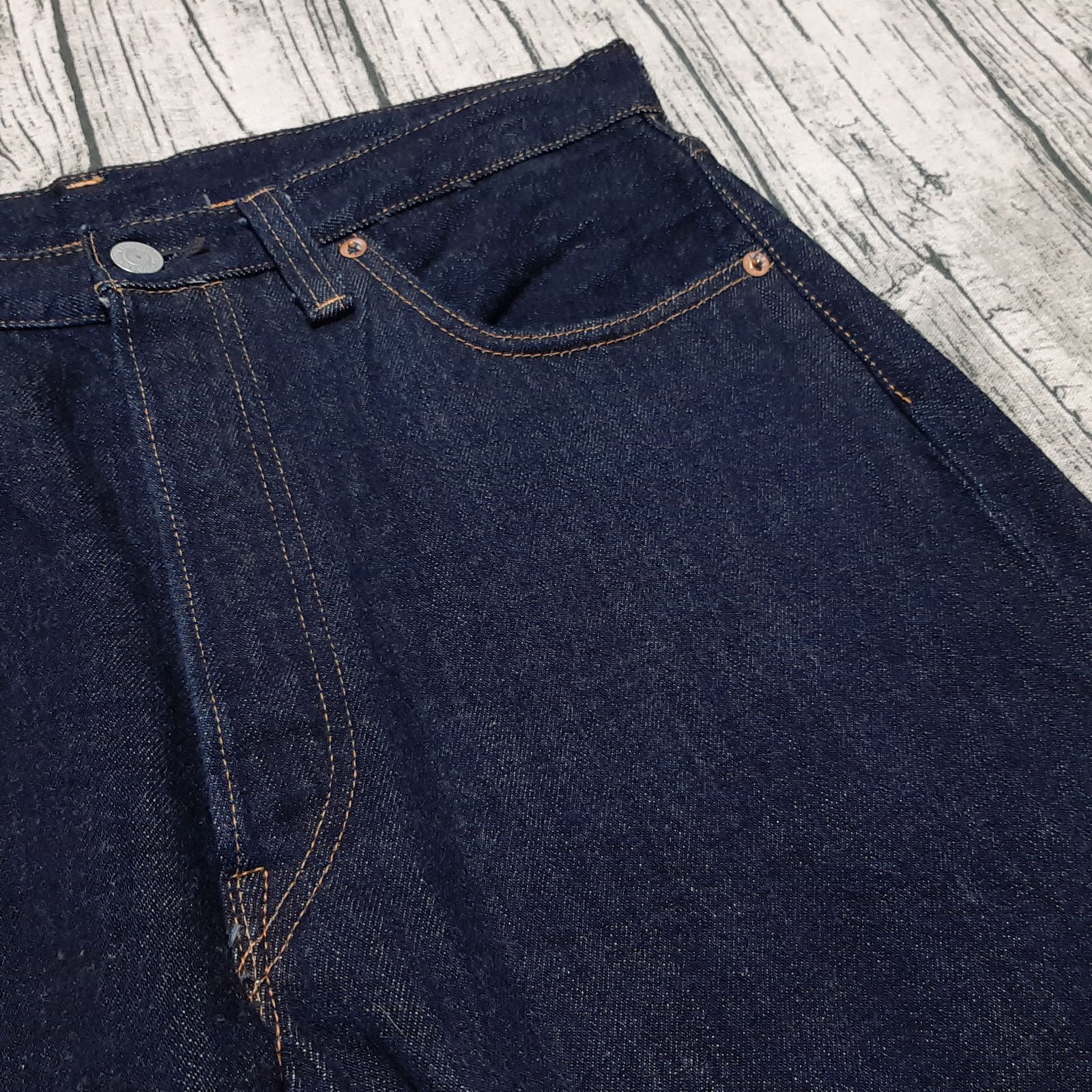 W36表記】旧LVC LEVI'S 501XX 1947 レザーパッチ 濃紺美品 日本製 MADE