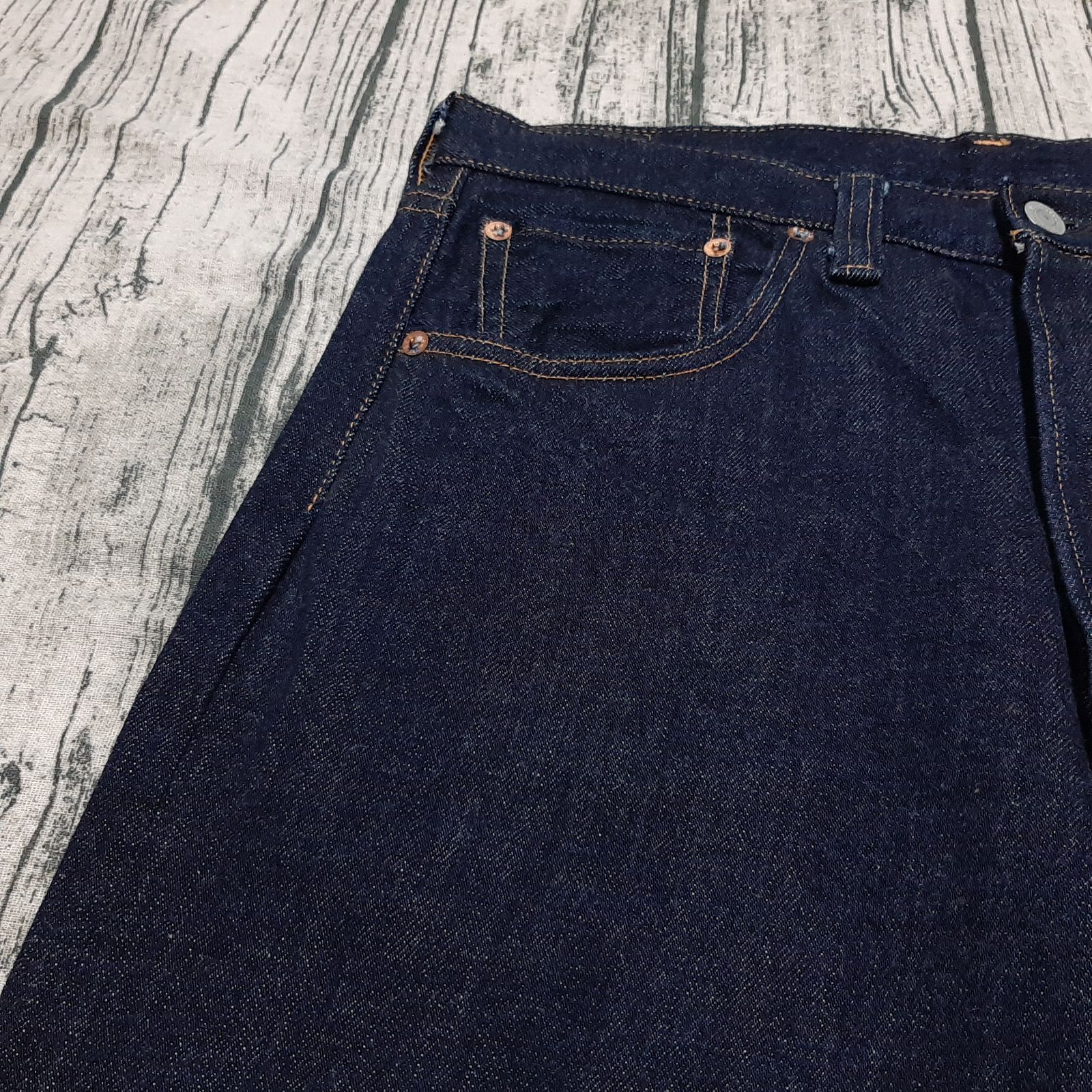 W36表記】旧LVC LEVI'S 501XX 1947 レザーパッチ 濃紺美品 日本製 MADE