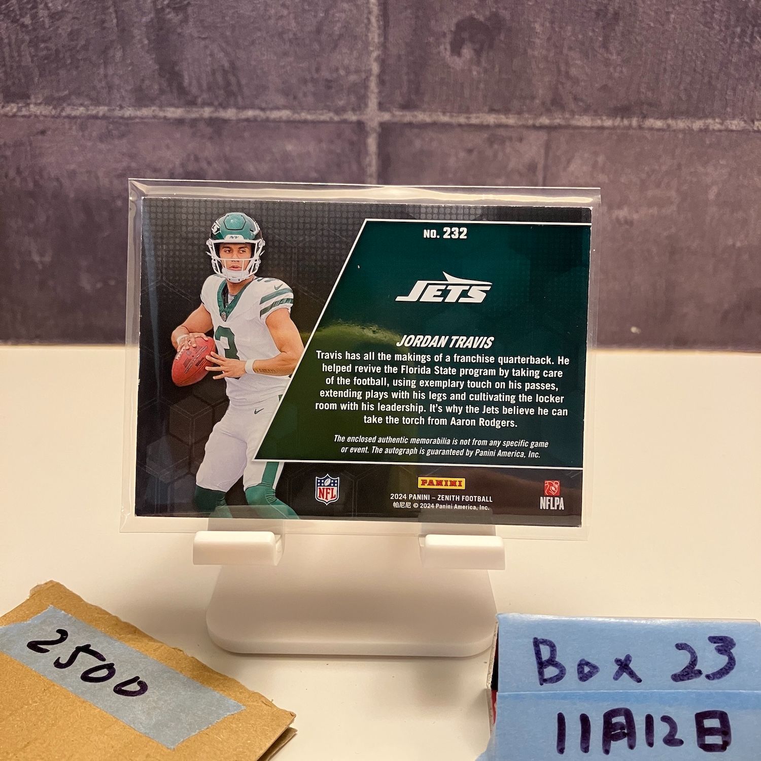 2024 Panini Zenith Jordan Travis 03/50 直筆サインカード New York