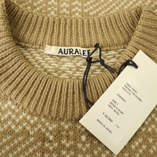 オーラリー ハードツイストメリノジャガードニット セーター 1 キャメル オーラリー AURALEE ハードツイストメリノジャガードニット セーター 1