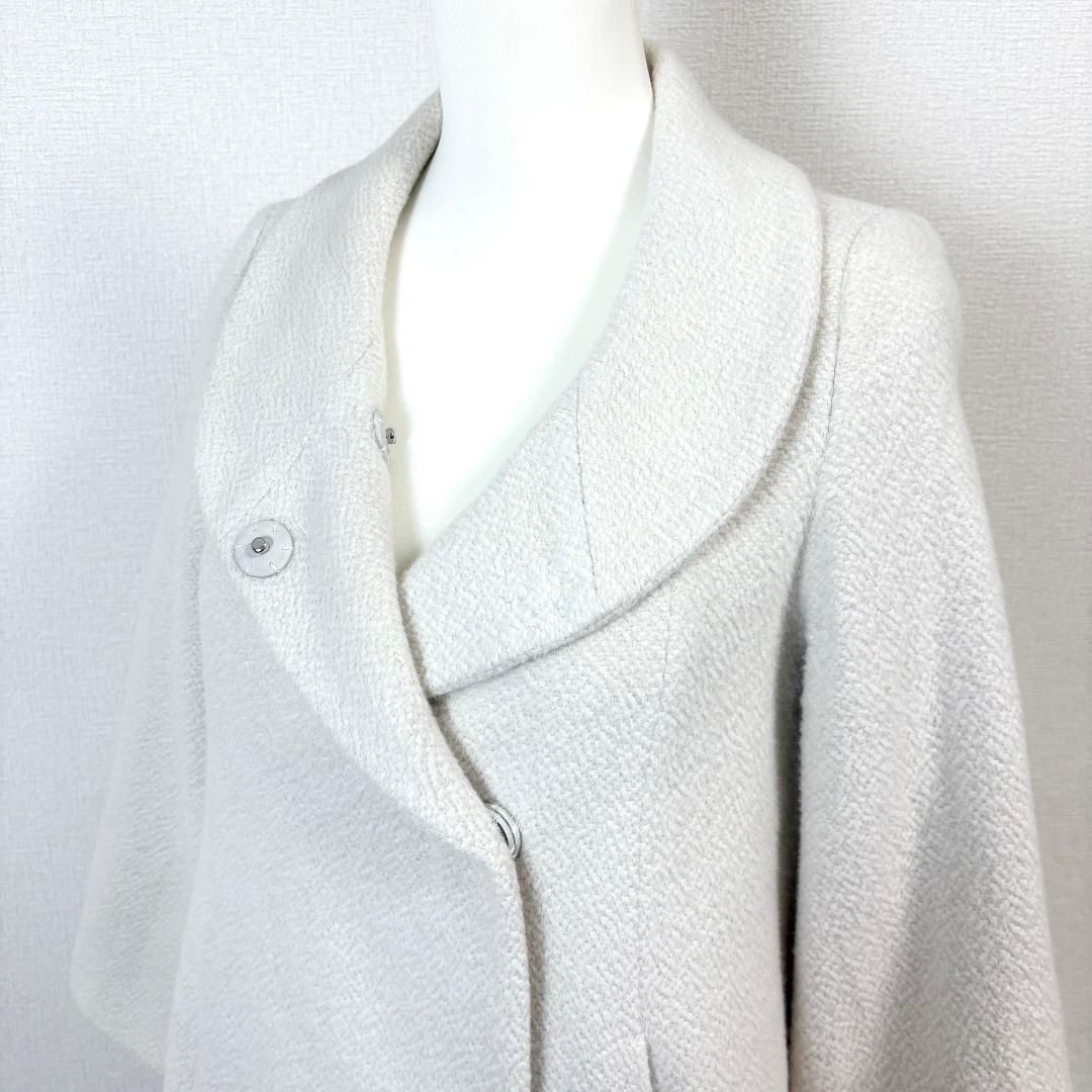 美品】 ANAYI ハーフコート アンゴラ×羊毛 38 オフホワイト - メルカリ