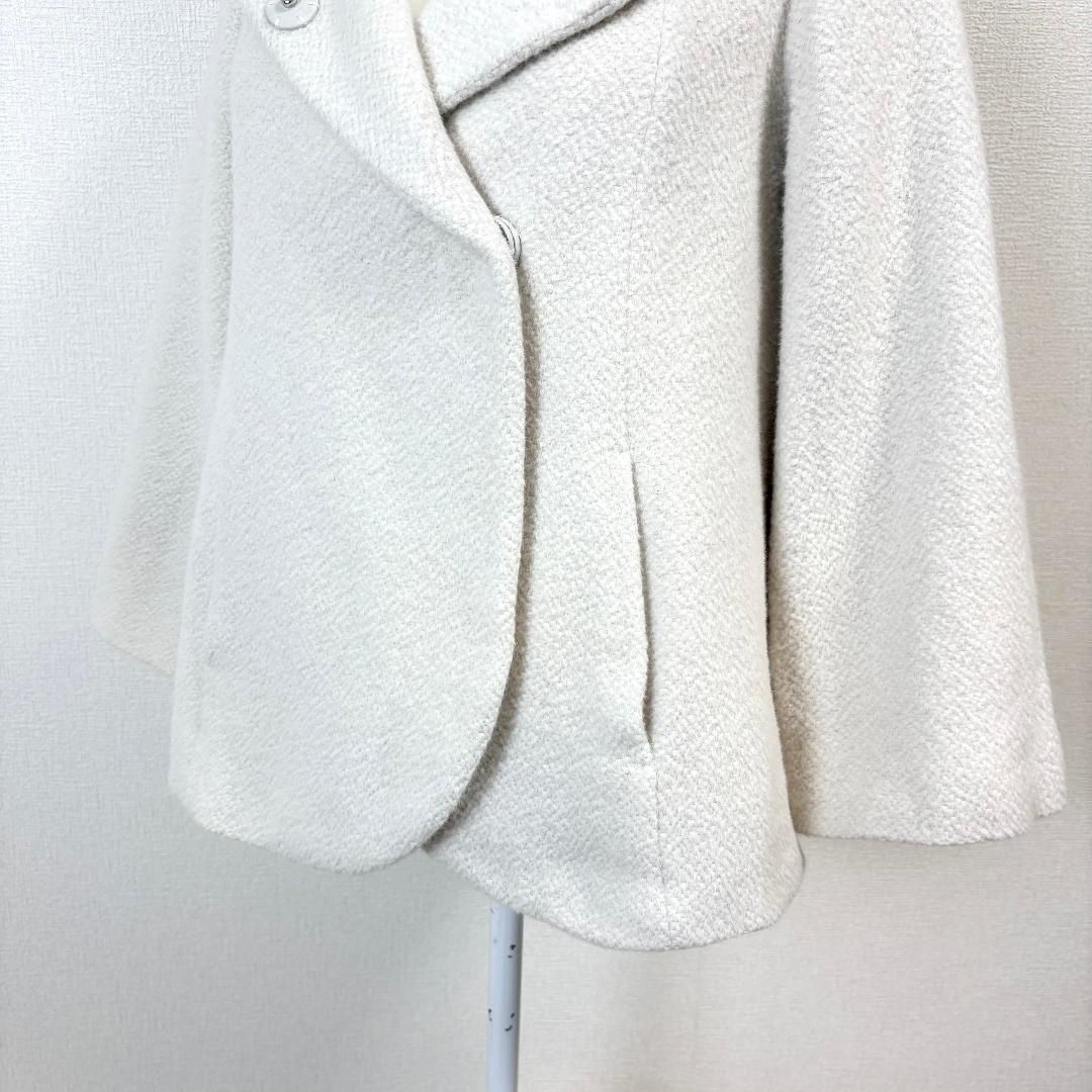 美品】 ANAYI ハーフコート アンゴラ×羊毛 38 オフホワイト - メルカリ