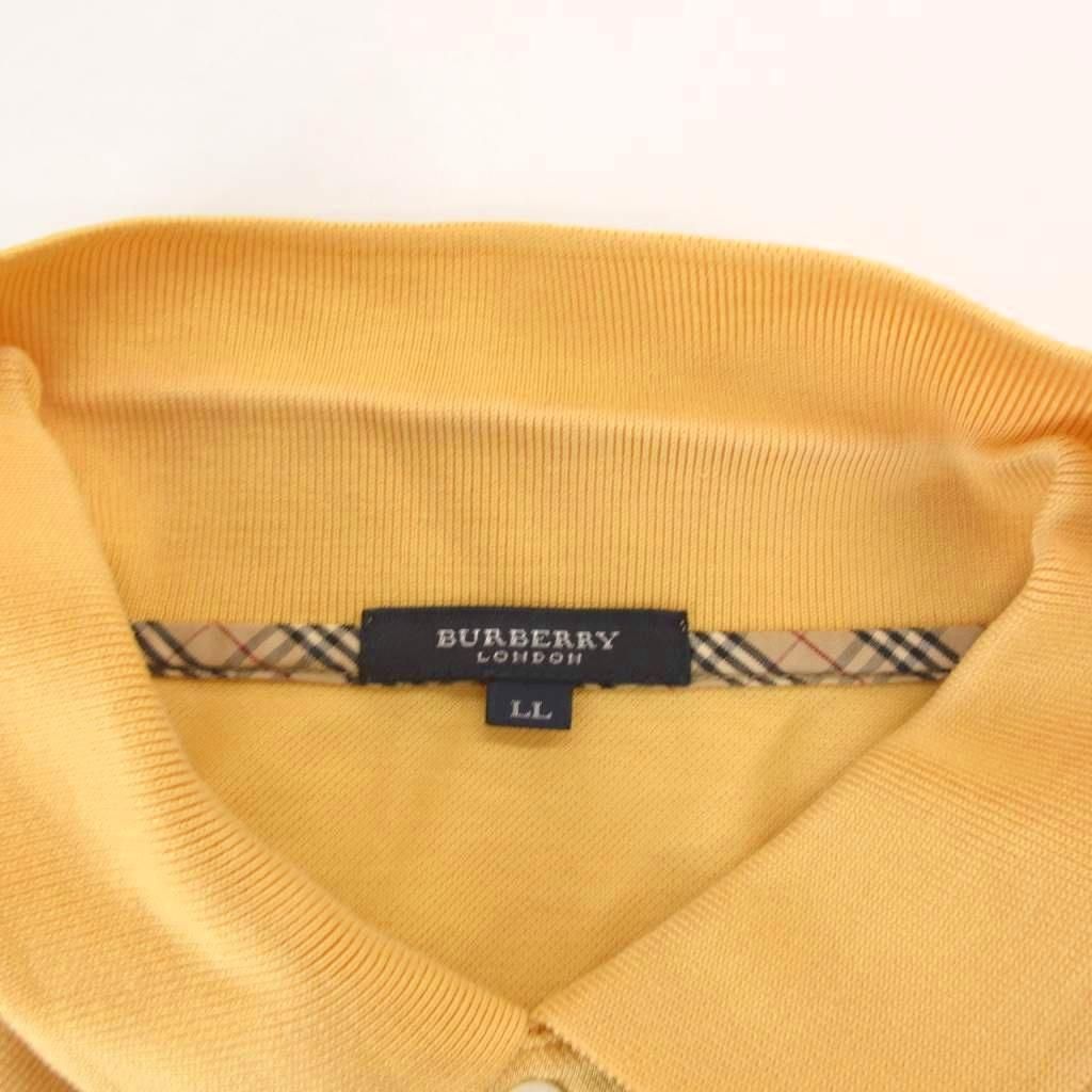 バーバリー ロンドン BURBERRY LONDON 美品 ポロシャツ LL 黄 イエロー