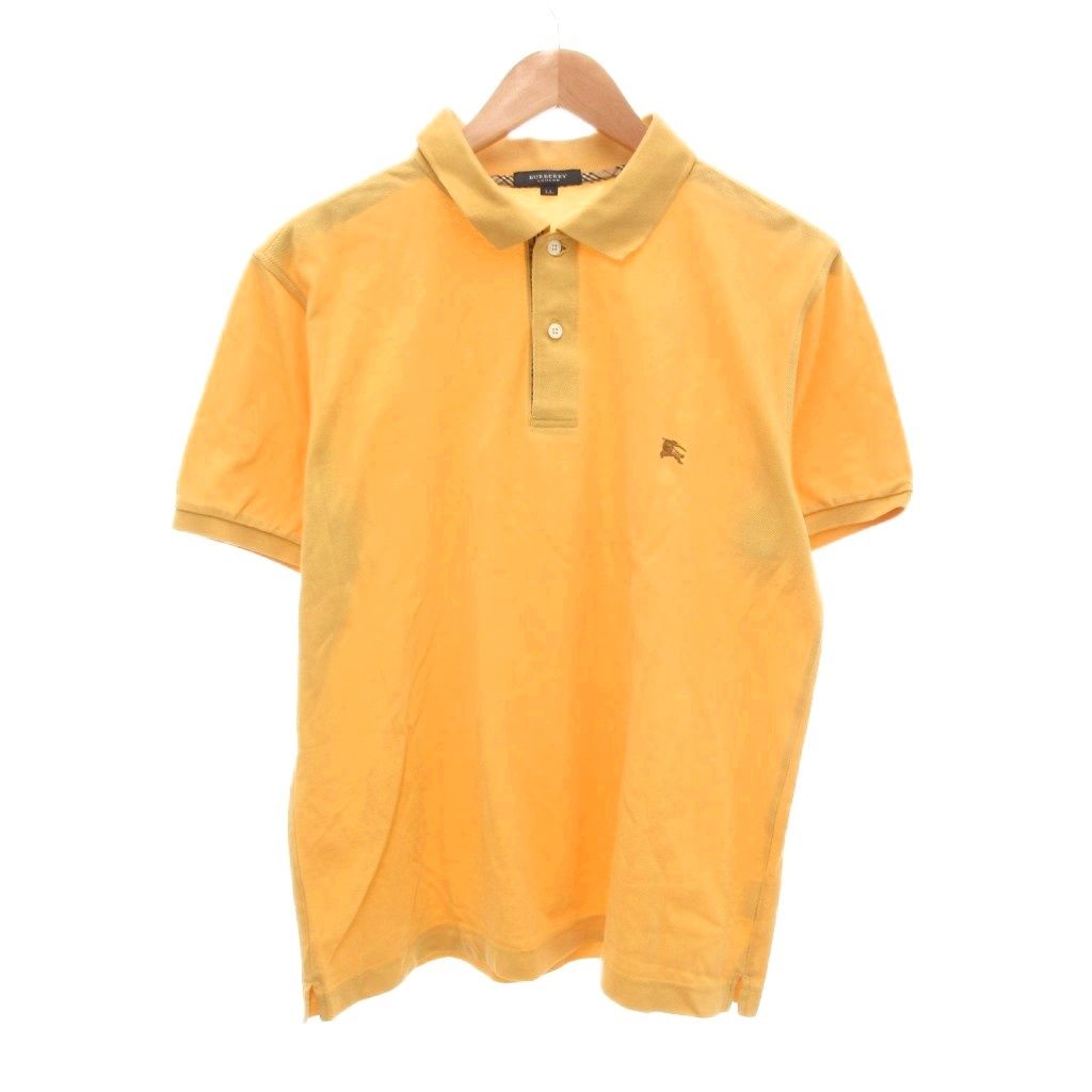 バーバリー ロンドン BURBERRY LONDON 美品 ポロシャツ LL 黄 イエロー