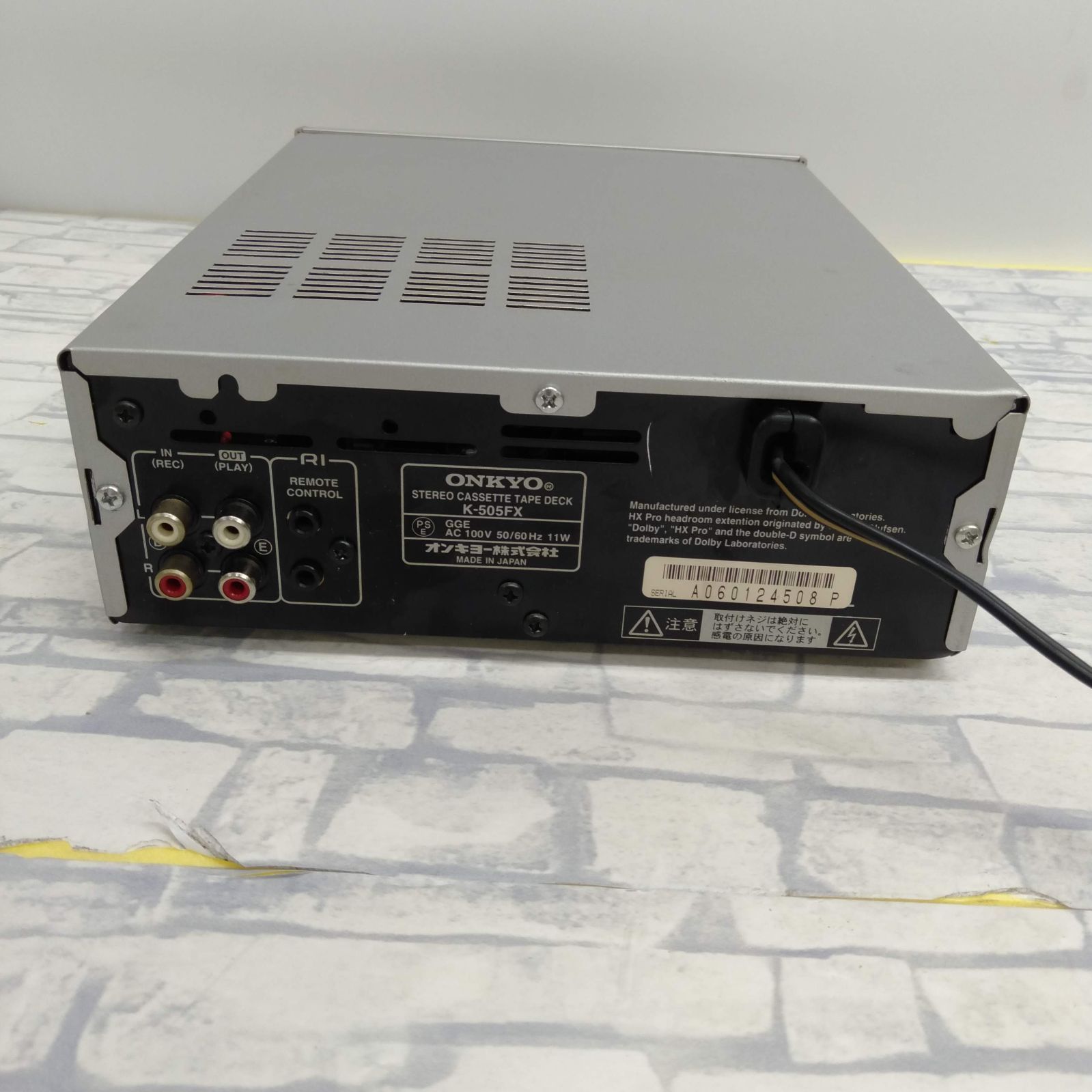 ONKYO K-505FX カセットデッキ ONKYO K-505FXの仕様 オンキヨー/オンキョー