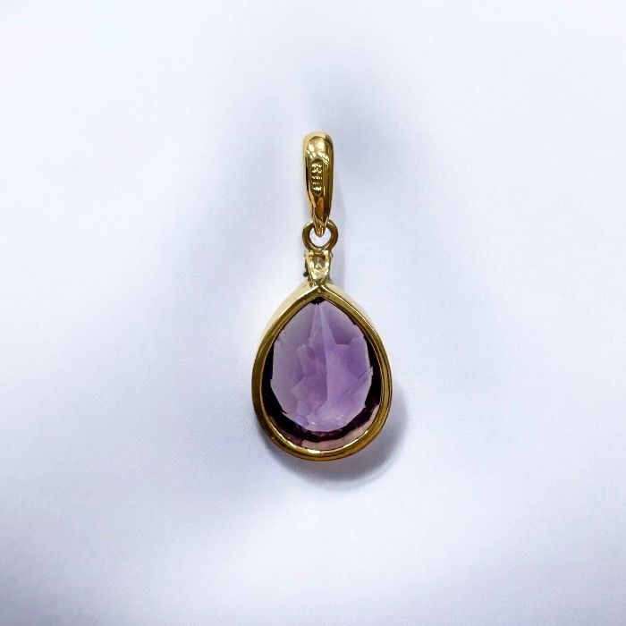 K18 アメシスト ダイヤモンド トップ - メルカリ