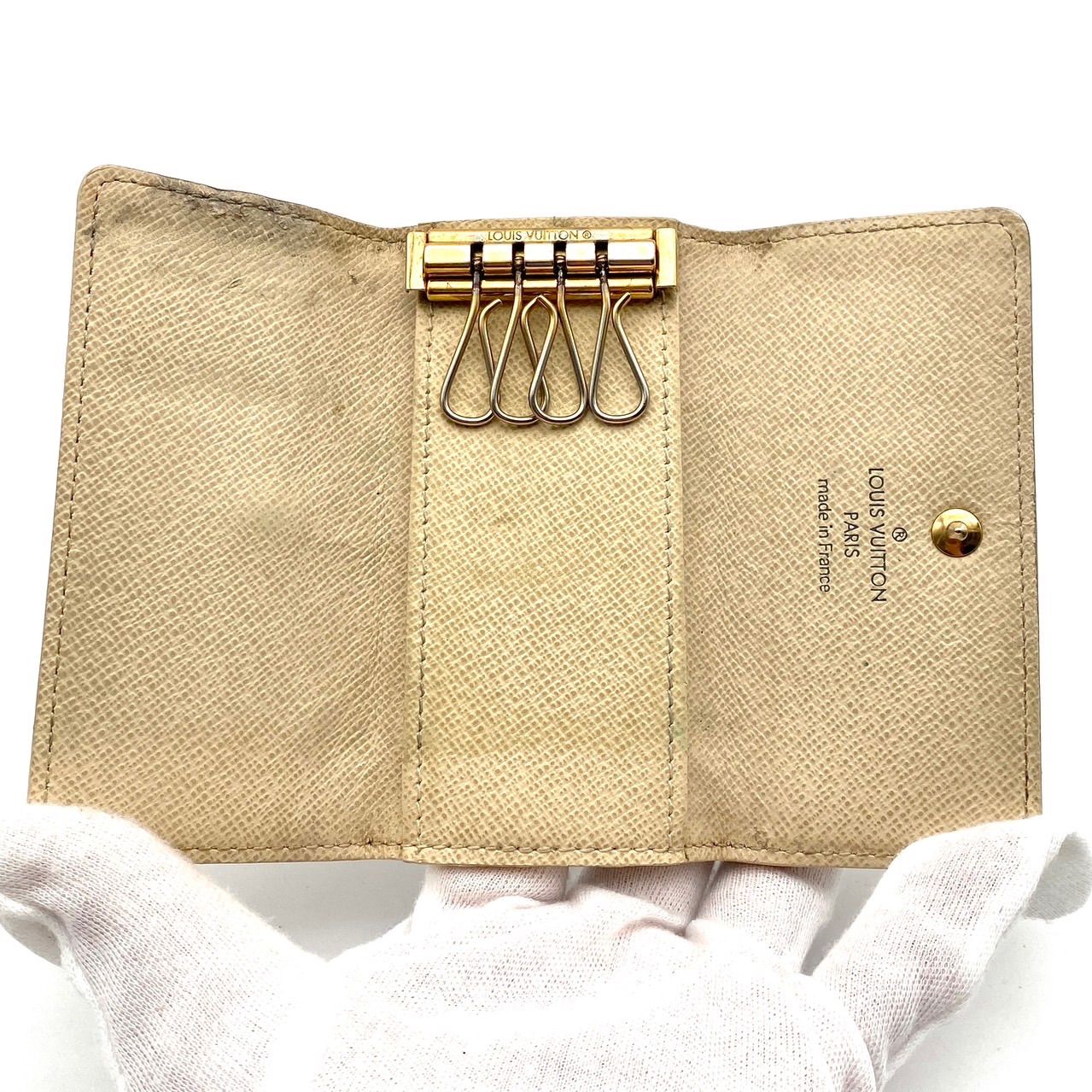 ルイヴィトン ダミエ アズール ミュルティクレ4 キーケース4連