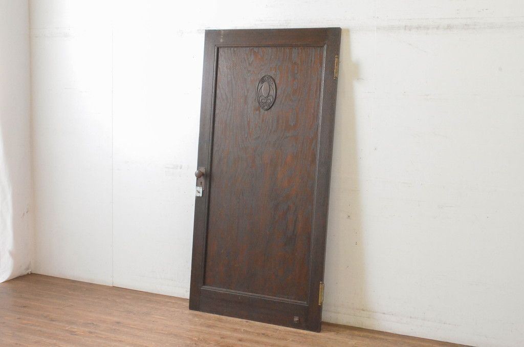 現状販売 ドア アンティーク建具 大正ロマン 洋館 扉 木製扉 4～7営業日前後で発送 修理加工希望の方3ヶ月程で発送 R-065483