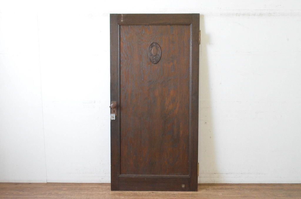 現状販売 ドア アンティーク建具 大正ロマン 洋館 扉 木製扉 4～7営業日前後で発送 修理加工希望の方3ヶ月程で発送 R-065483