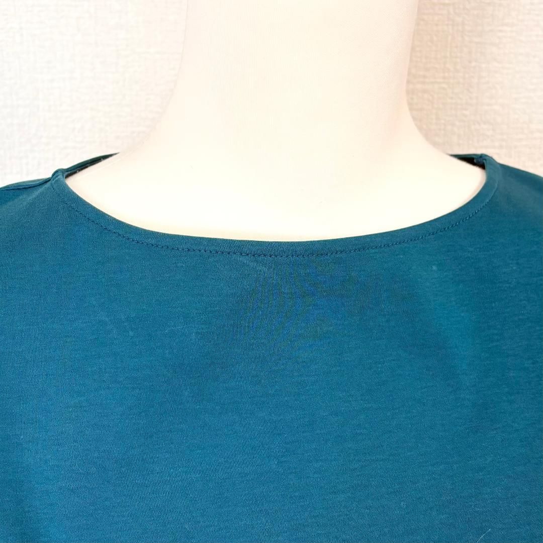美品】 CELFORD ノースリーブトップス 裾フリル 36 グリーン 無地 
