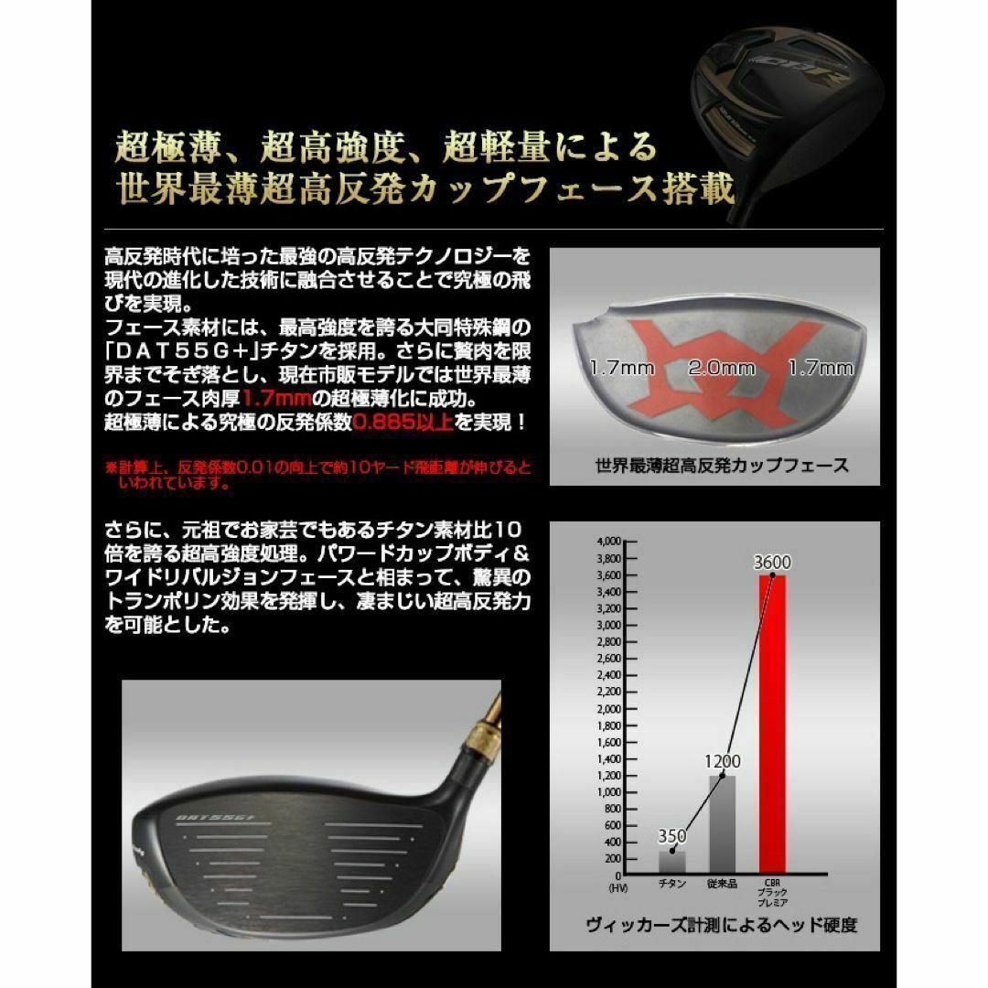 ヘッド単品】世界最高反発で55Yアップ! ワークスゴルフCBRゴールド