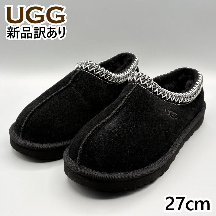 UGG スリッポン ムートンシューズ ブラック USA9/JP27cm タスマン