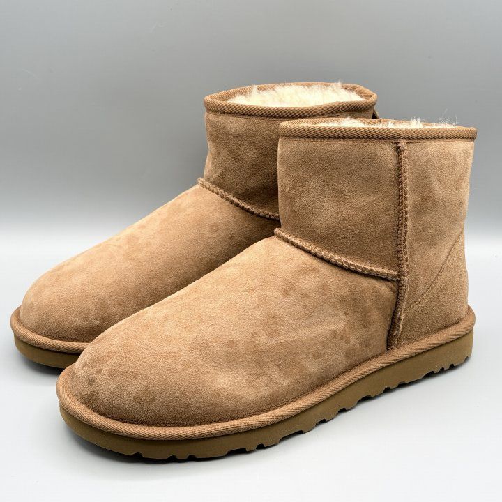 UGG ムートンブーツ クラシック ショート チェスナット 新品》UGG クラシック ミニ ムートンブーツ チェスナット 27cm 箱つき