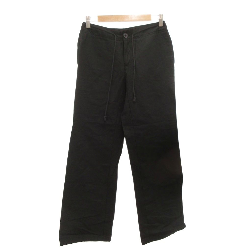 エディーバウアー EDDIE BAUER パンツ スラックス 4 麻 リネン 黒