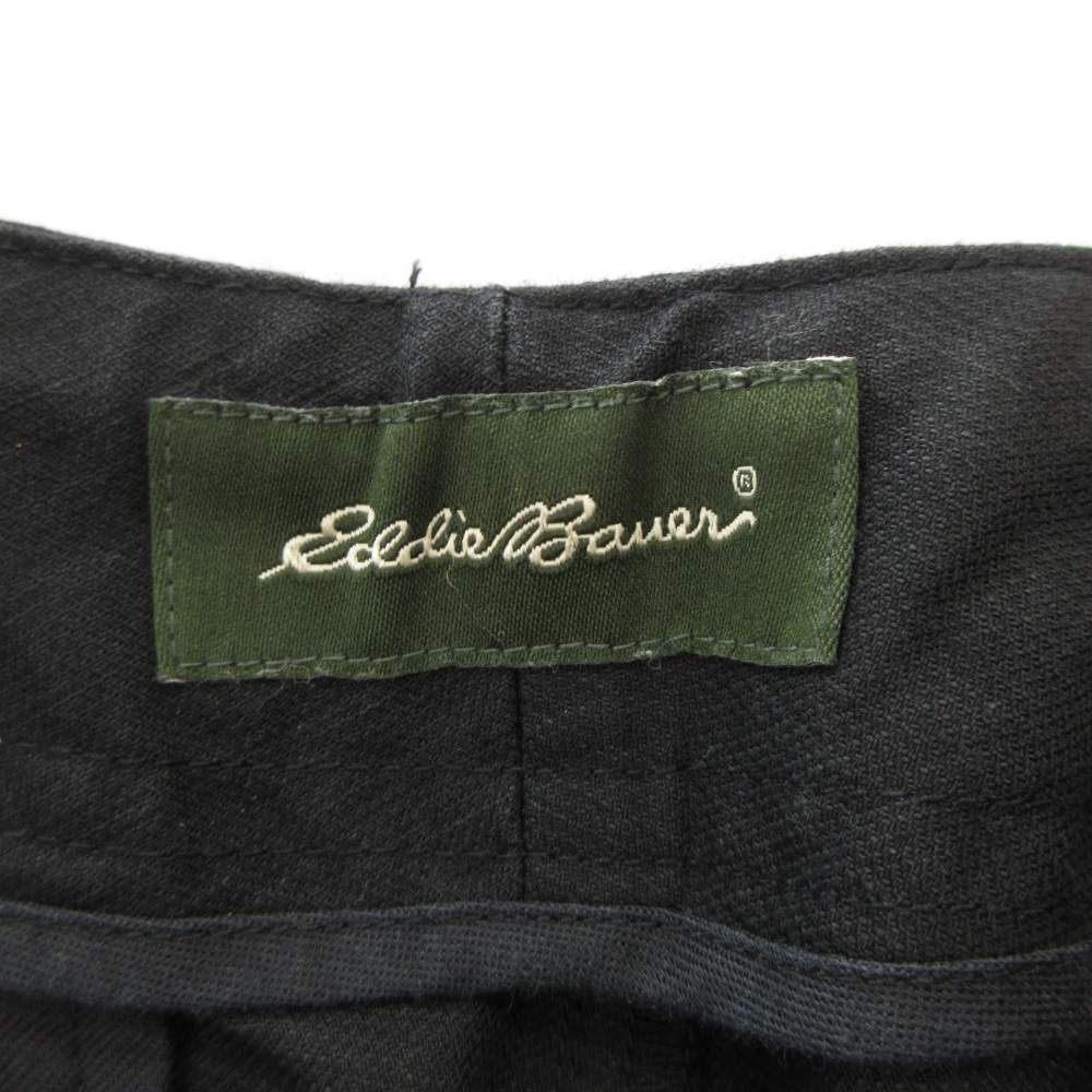 エディーバウアー EDDIE BAUER パンツ スラックス 4 麻 リネン 黒