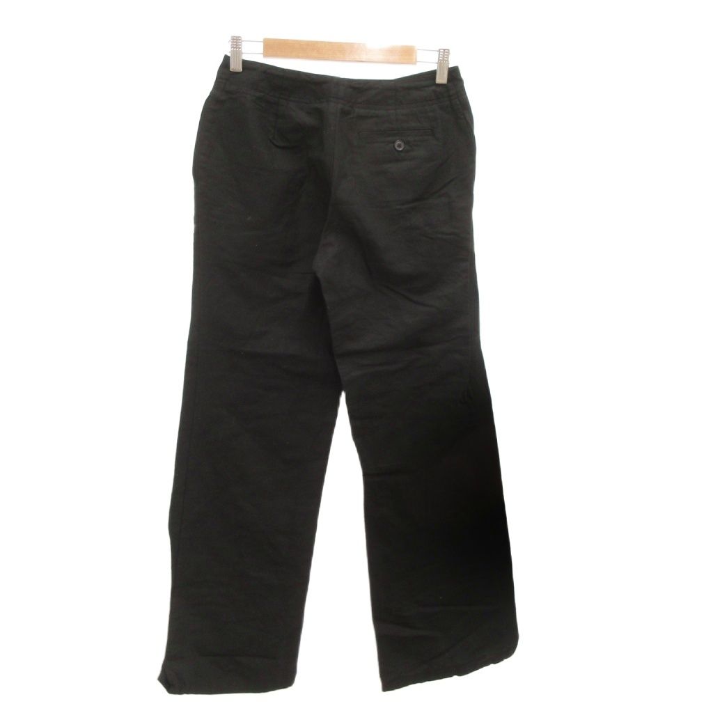 エディーバウアー EDDIE BAUER パンツ スラックス 4 麻 リネン 黒