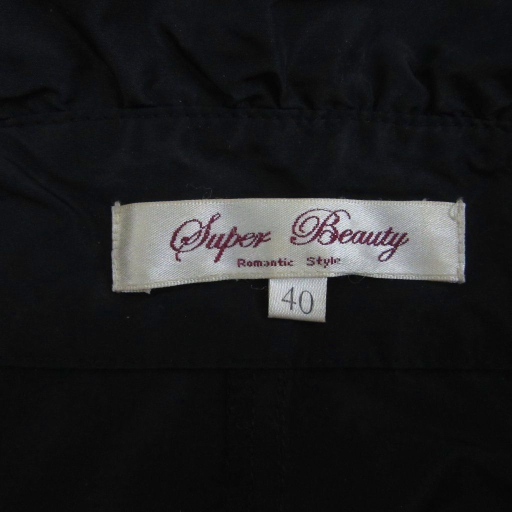 スーパービューティ Super Beauty ワンピース ひざ丈 長袖 40 L 黒