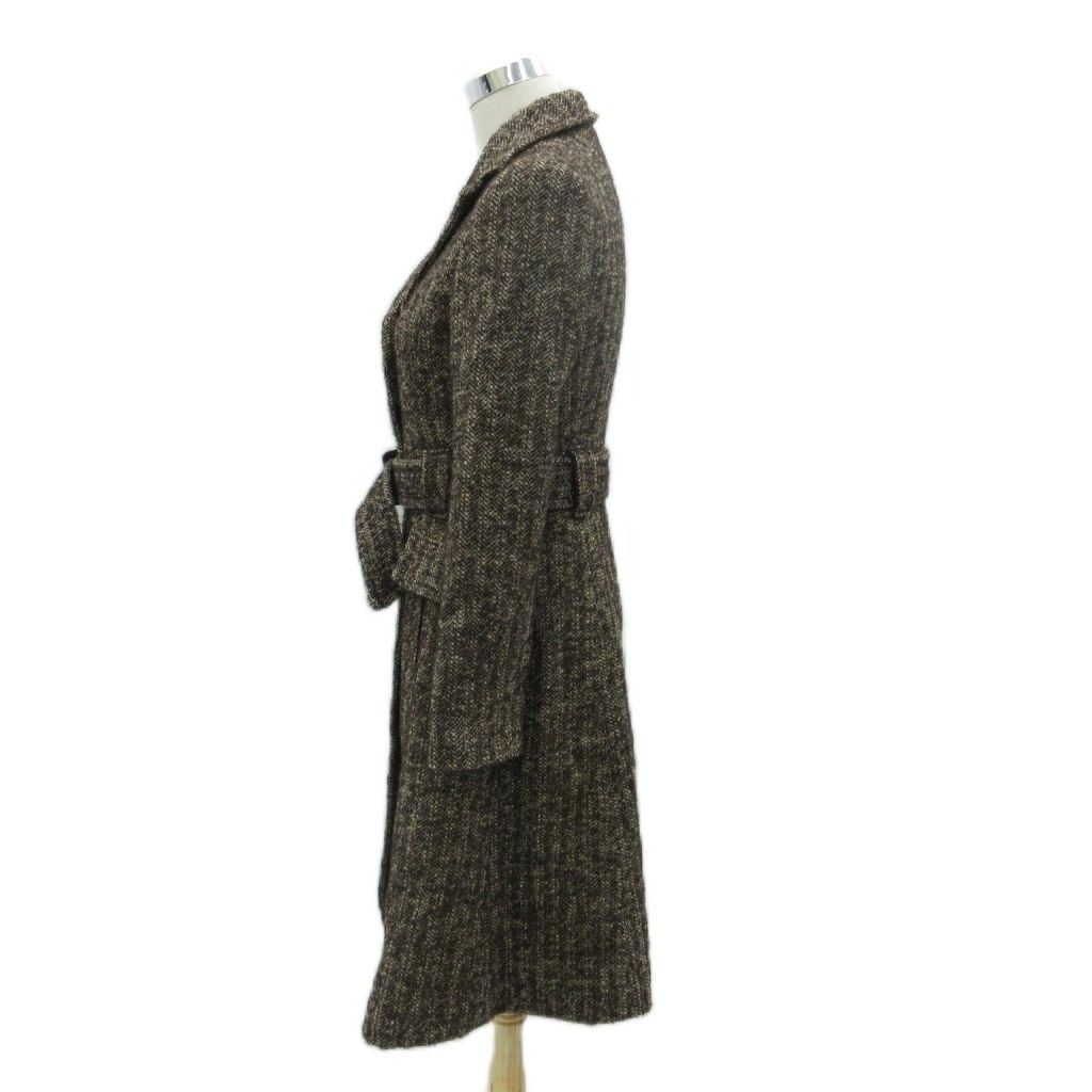 コムサデモード COMME CA DU MODE コート 11 L 茶色 ブラウン オープン