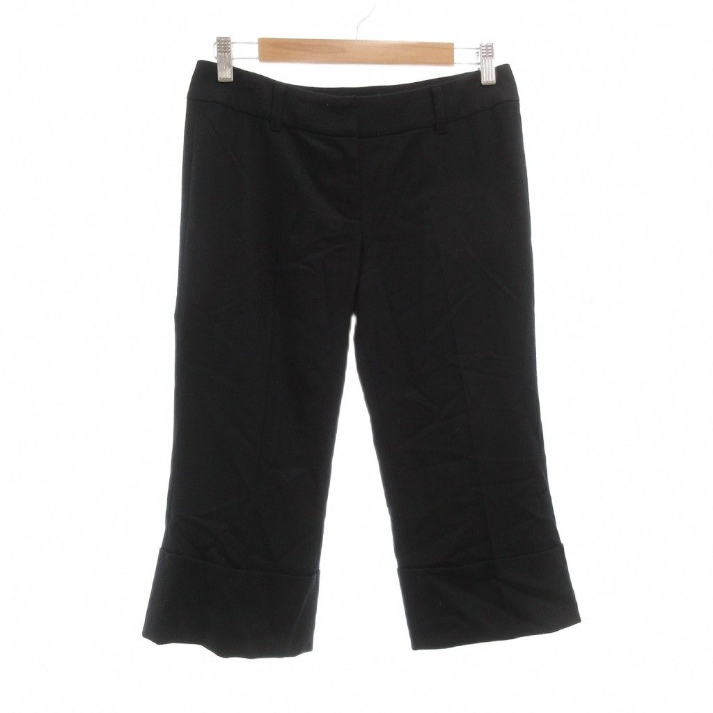 エムズセレクト m's select パンツ 38 黒 ブラック 七分丈 ロール