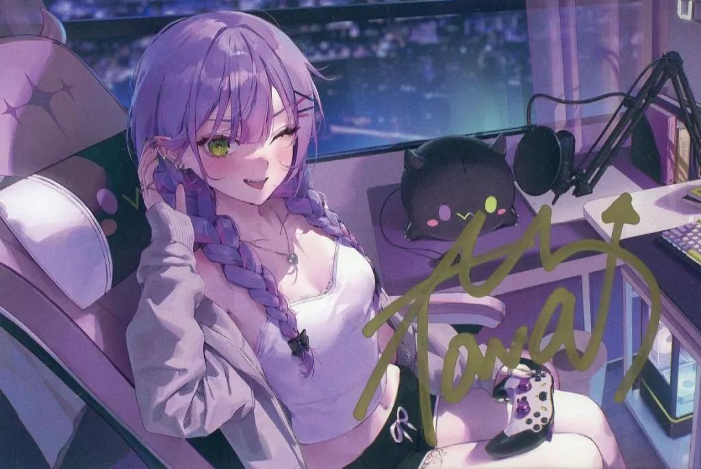 ポストカード 常闇トワ 直筆サイン入りye_jji描き下ろしポストカード バーチャルYouTuber ホロライブ 活動5周年記念 活動5周年記念フルセット 数量 ver. 特典