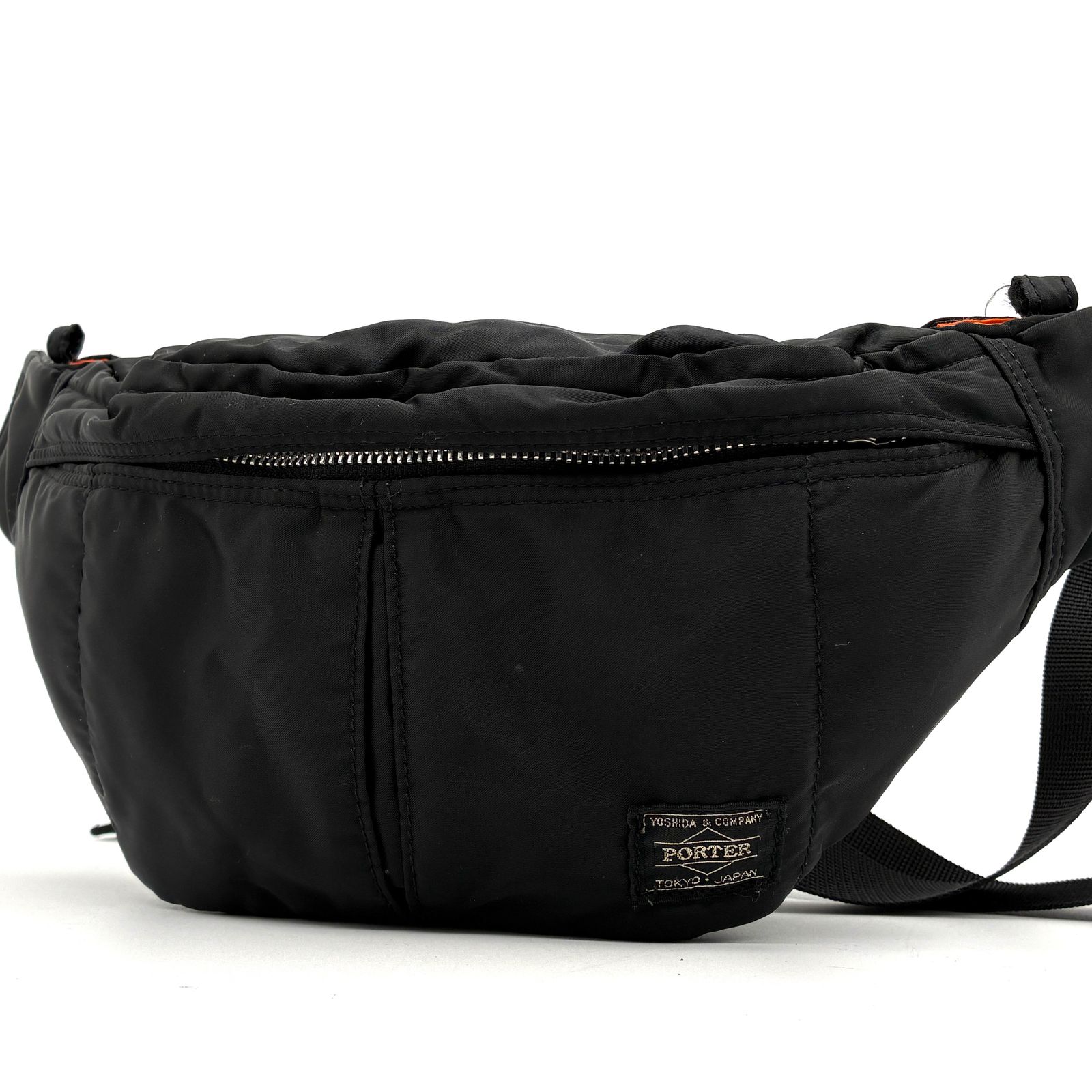 吉田カバンポータータンカー黒 ナイロン ボディバッグ・美品 PORTER ポーター 吉田カバン タンカー TANKER ウエストバッグ