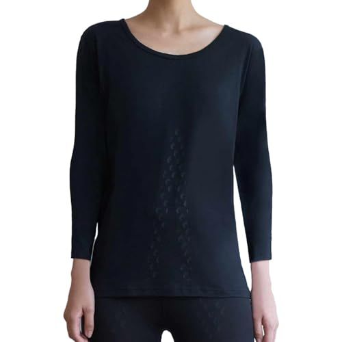 リライブシャツ あったかインナー 9分袖 レディース パワーシャツ リカバリーウェア インナーシャツ アンダーシャツ eb 6215 c 2