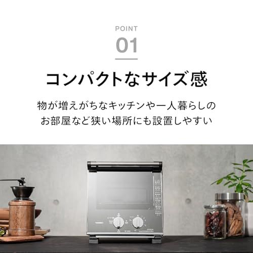  ツインバード トースター オーブントースター 焼き 横幅21 cm 960 W 4段階切替 コンパクト ミラーデザイン 一人暮らし 新生活 黒 ブラック TS-D 037 PB 5 a 10247 c その他 キッチン 食器