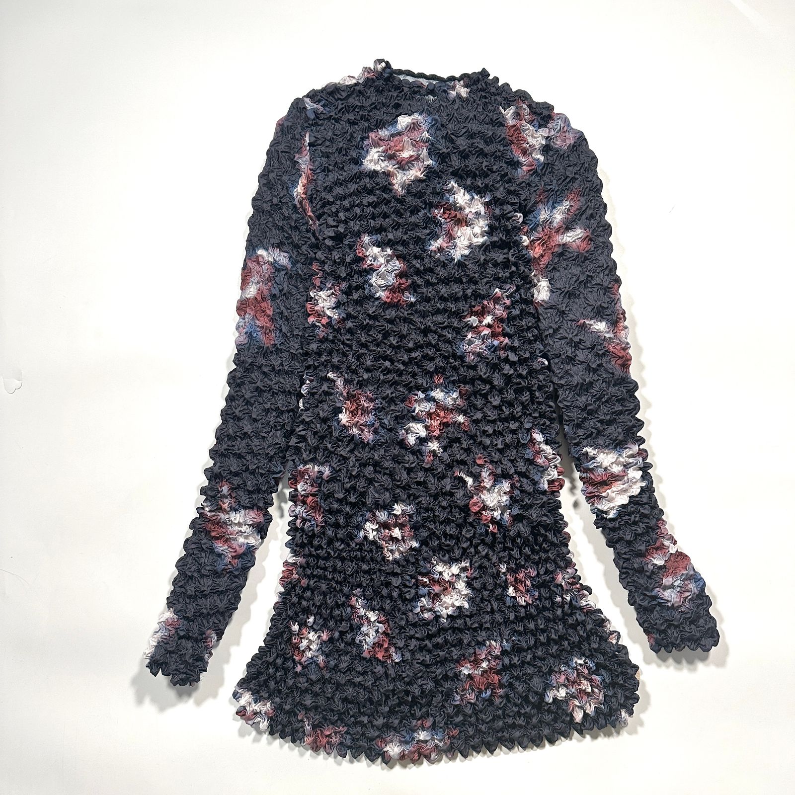 AMERI VINTAGE アメリ NEON FLOWER I LINE DRESS 花柄 シワ加工 マキシ