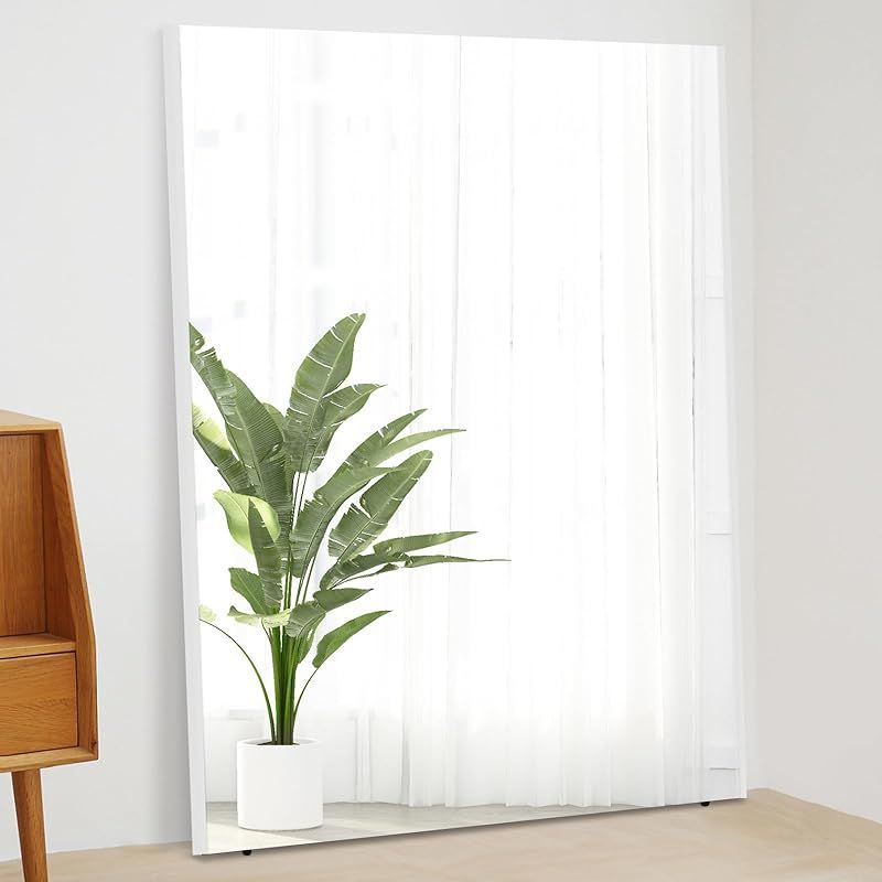 ofme 割れない軽量ミラー 高さ180 cm×幅140 cm 大型鏡 割れない鏡 全身鏡 フィルム 軽量 防災 地震対策 姿見 壁掛け 立て掛け フィットネス ダンス スポーツ 筋トレ バレエ ピラティス ダンス練習