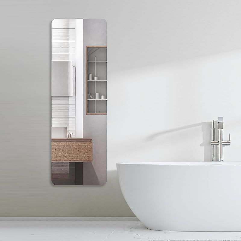 姿見鏡 鏡 どこでも貼れる割れない鏡 全身鏡 貼る鏡 幅40 cm 高121 壁掛け鏡 貼るミラー玄関 クローゼット 床置き 浴室