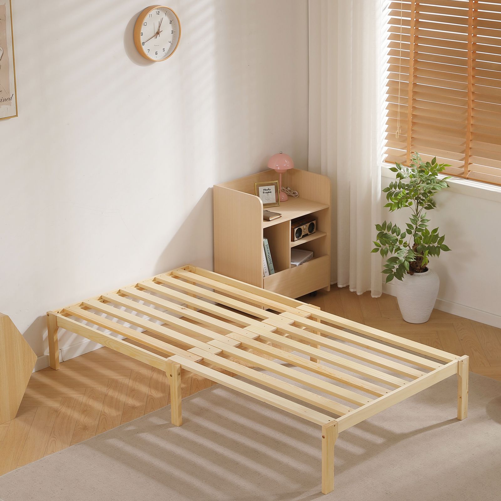 厚さ8cmベージュマット付き ディベッド ソファベッド シングル 天然