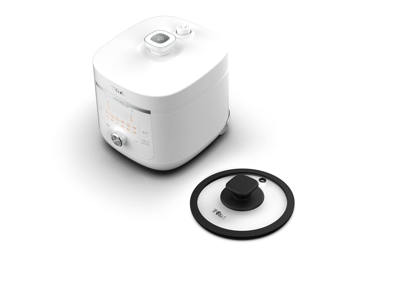 ティファール 電気圧力鍋 無水調理 4 L 1台12役 ガラス蓋付属 ラクラ クッカー 旨み 独自の煮込み鍋 ホワイト