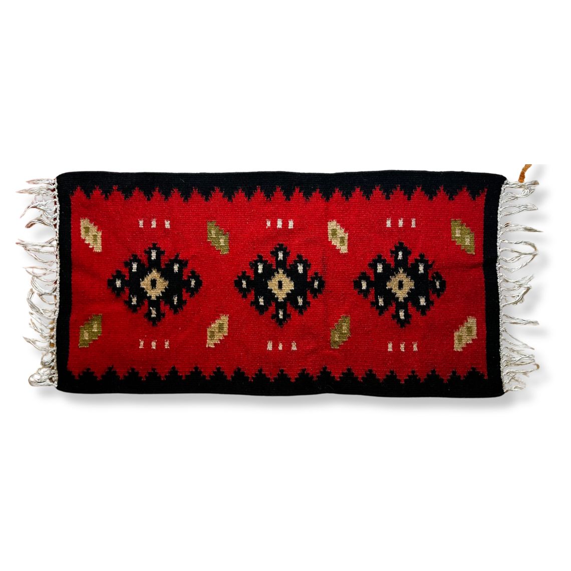 ヴィンテージ・Aztec ハンドウーブンラグ Size：90cm × 39cm Aztec