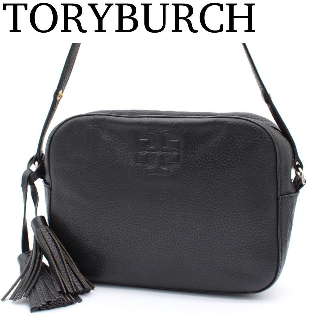 美品】TORYBURCH タッセル ショルダーバッグ クロスボディ ブラック