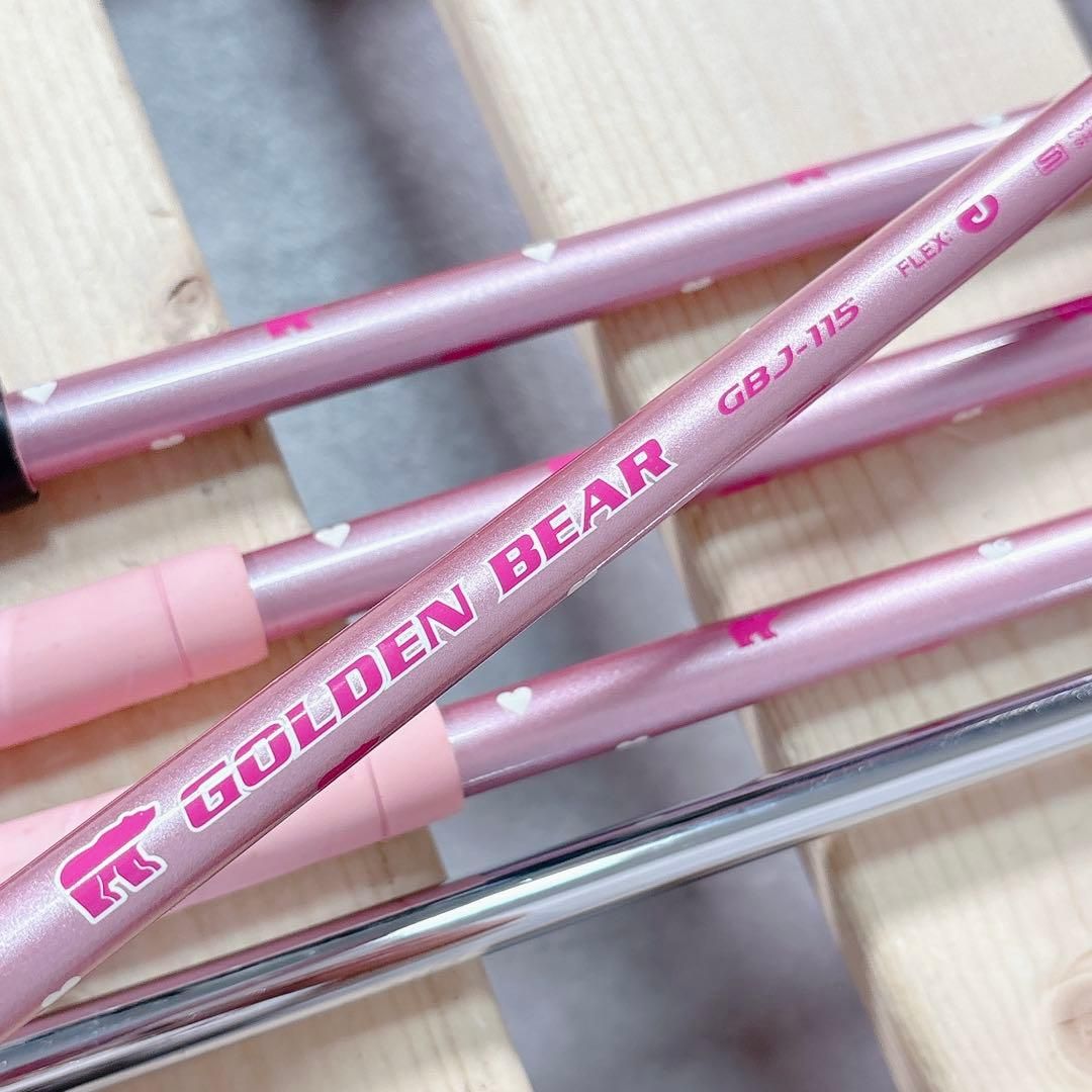 V963 ゴールデンベア ゴルフクラブ ジュニア セット ピンク ハート