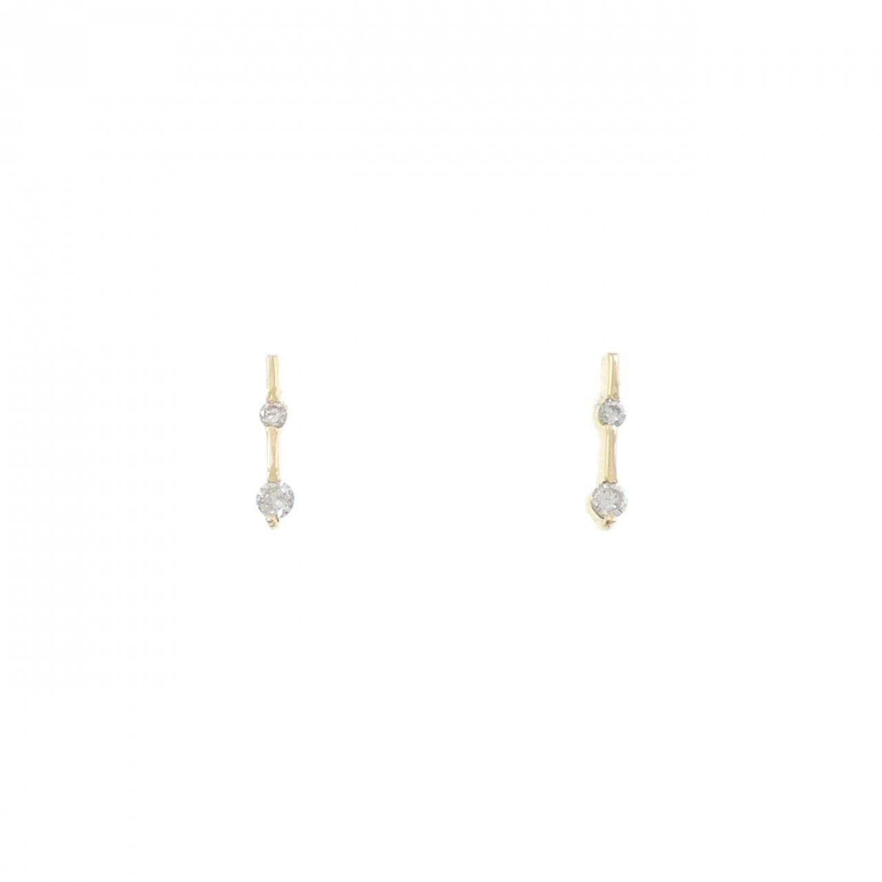 K18YG ダイヤモンド ピアス 0.06CT - メルカリ