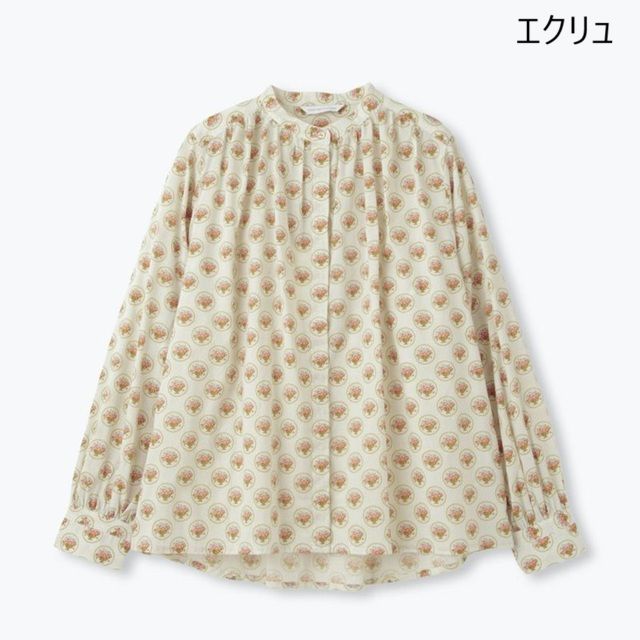PONT DE CHALONS ポンデシャロン パニエプリントブラウス ブラウス 