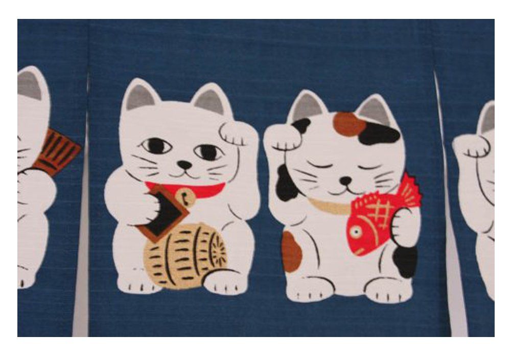 福猫　赤富士十二支　　職人が創る本物志向のれん麻100％の高級品です！ のれん 赤富士十二支 職人が創る本物志向のれん麻100％の高級品です