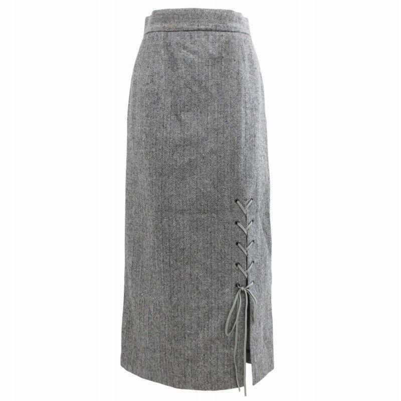 4580050705484 183306036レースアップタイトスカート(グレー/38)□GY36