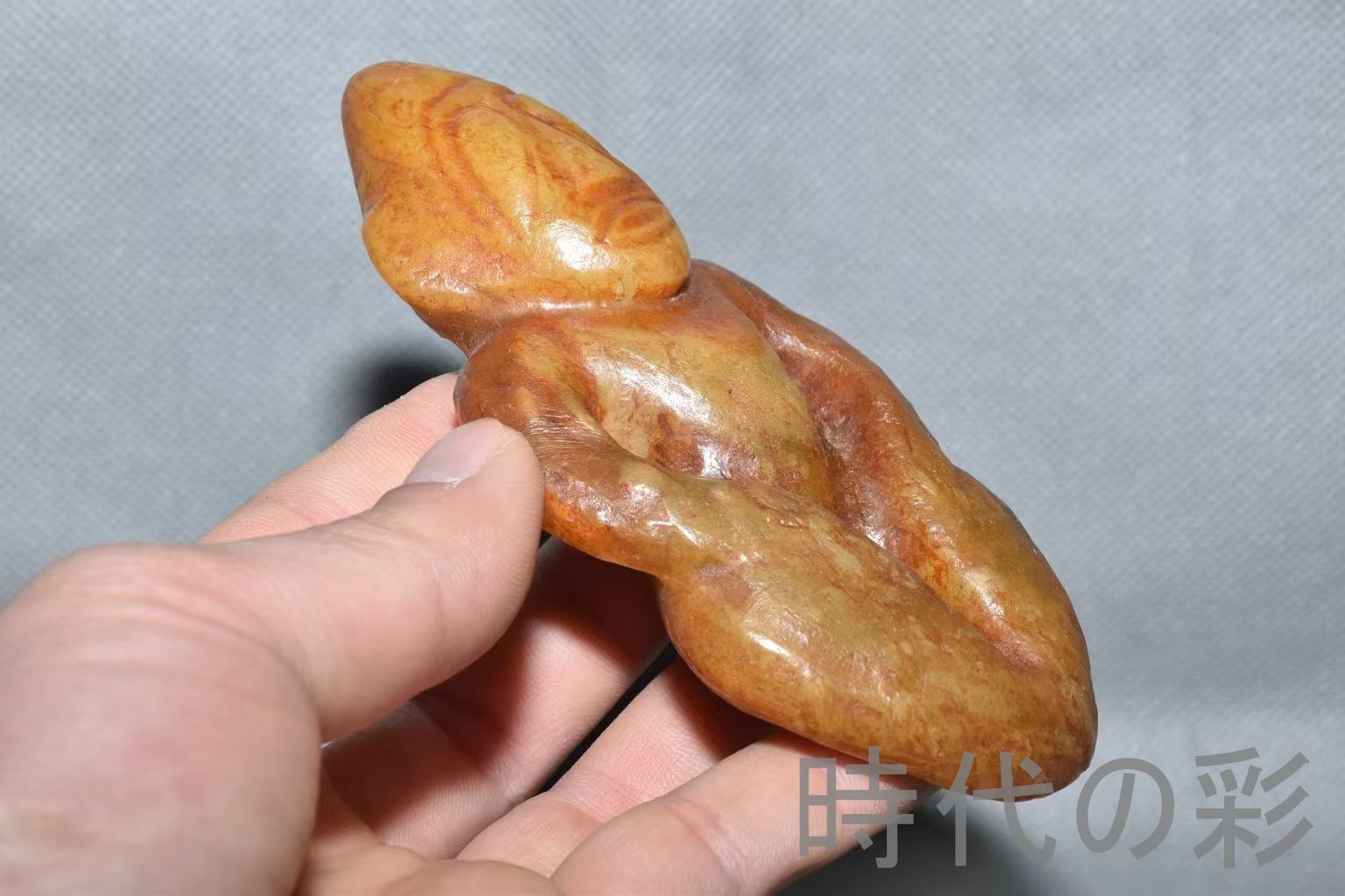 紅山文化 河磨玉 人像玉】重さ220g 玉質自然 古玉 中国古美術 新石器