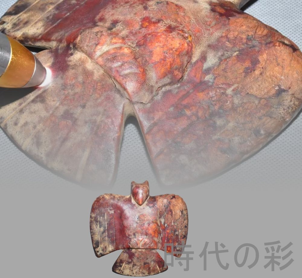 紅山文化 河磨玉 鳥形玉】重さ770g 玉質細潤 古玉 中国古美術 新石器