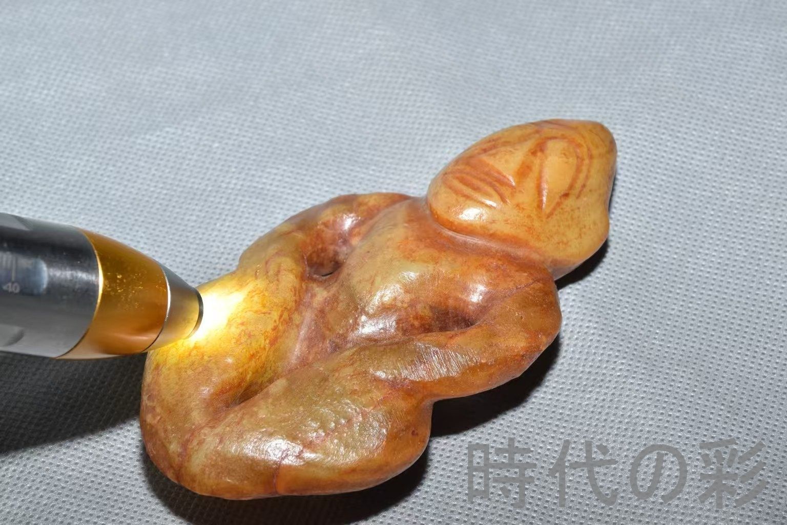 紅山文化 河磨玉 人像玉】重さ220g 玉質自然 古玉 中国古美術 新石器