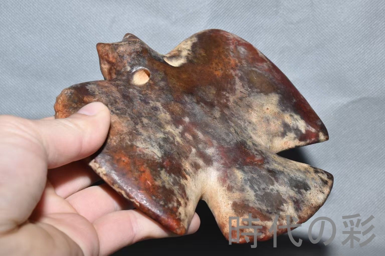 紅山文化 河磨玉 鳥形玉】重さ770g 玉質細潤 古玉 中国古美術 新石器