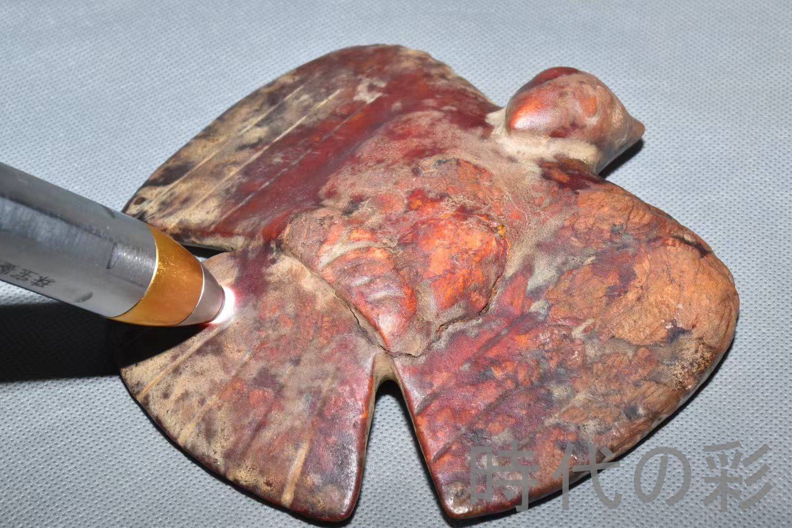 【中国古美術 】紅山文化 大型古玉璧 旧蔵 置物 巻珠戦漢古玉 （玉蝉）收藏品 中国古美術 】紅山文化 大型古玉璧 旧蔵 置物 巻珠戦漢