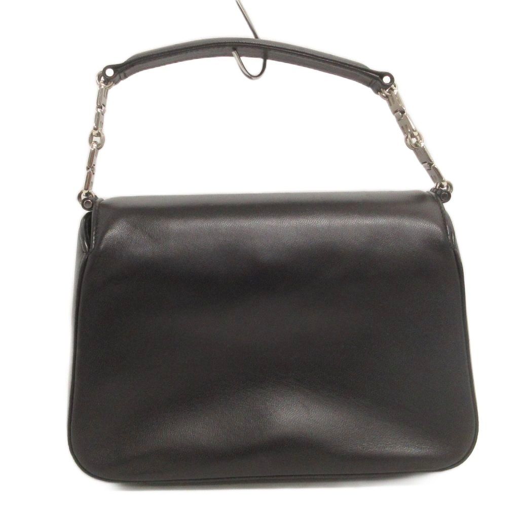 バリー BALLY ハンドバッグ チェーンショルダー レザー 黒 - メルカリ
