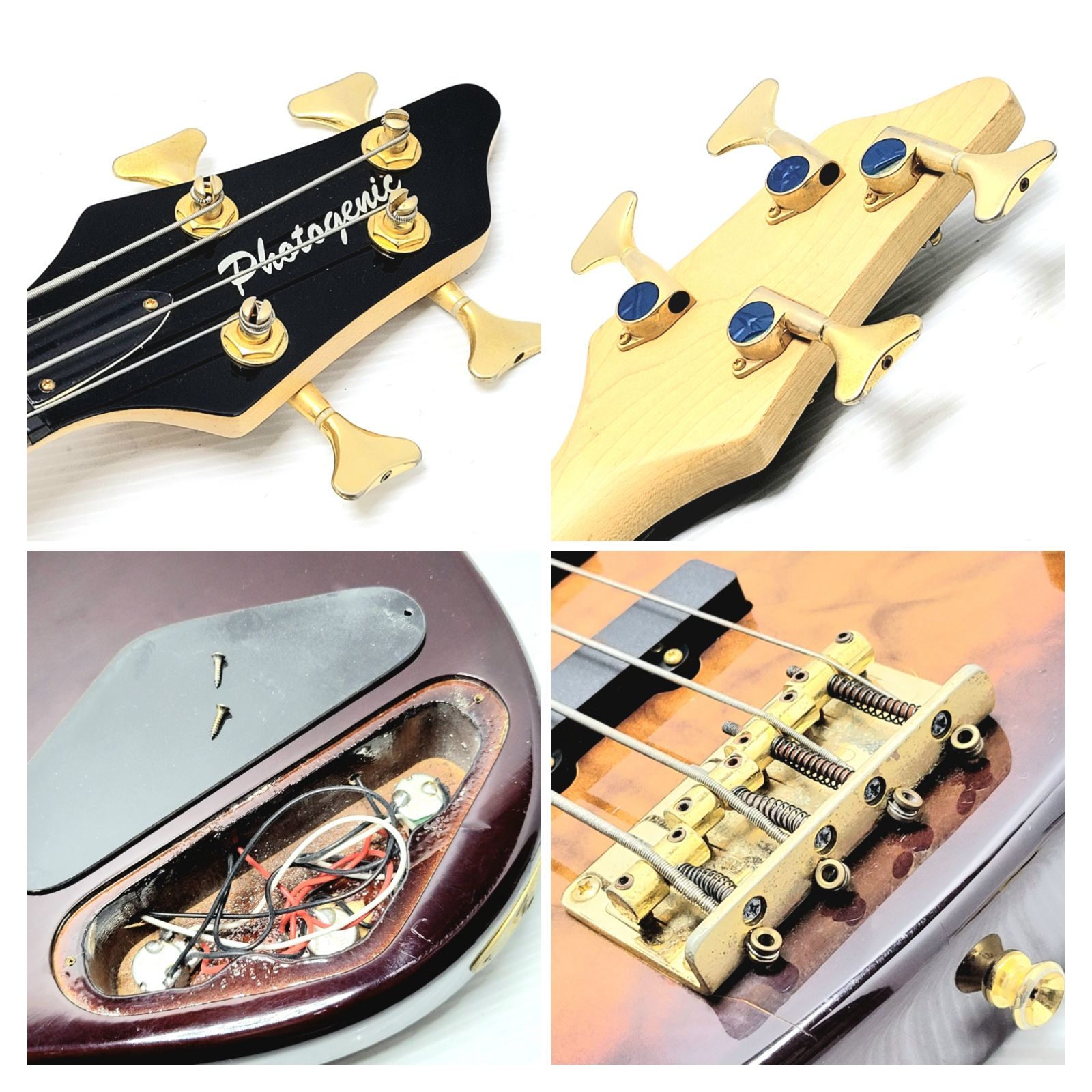 正常動作品】Photogenic エレキベース 弦・ケース付き - メルカリ