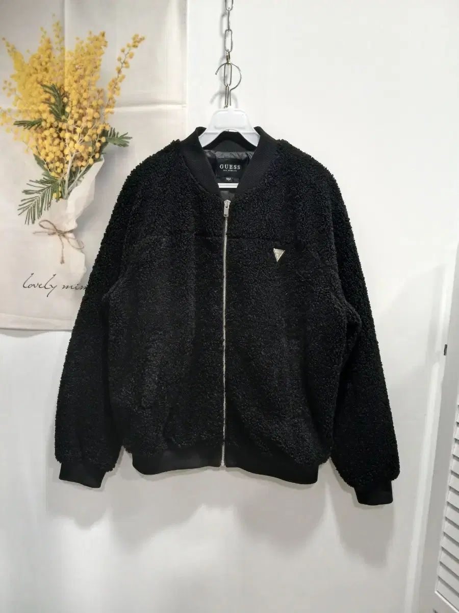 GUESS フリースジャケット ブラック GUESS ゲス - レディース ボア 